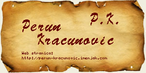 Perun Kračunović vizit kartica